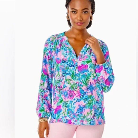 NWT Lilly Pulitzer Elsa Mandevilla Baby Paradise Petals Size XL - Picture 3 of 7